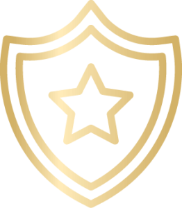 illustration of gold shield with star in the middle