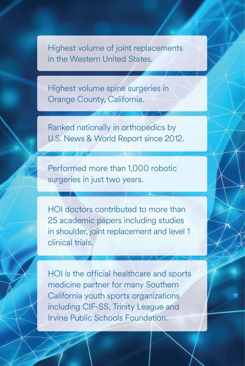 text highlights of HOI on a blue digital background