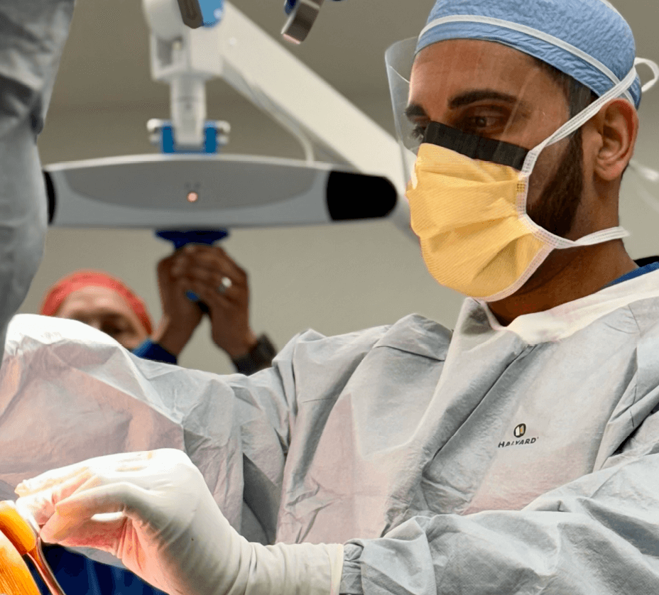 physician in operating room